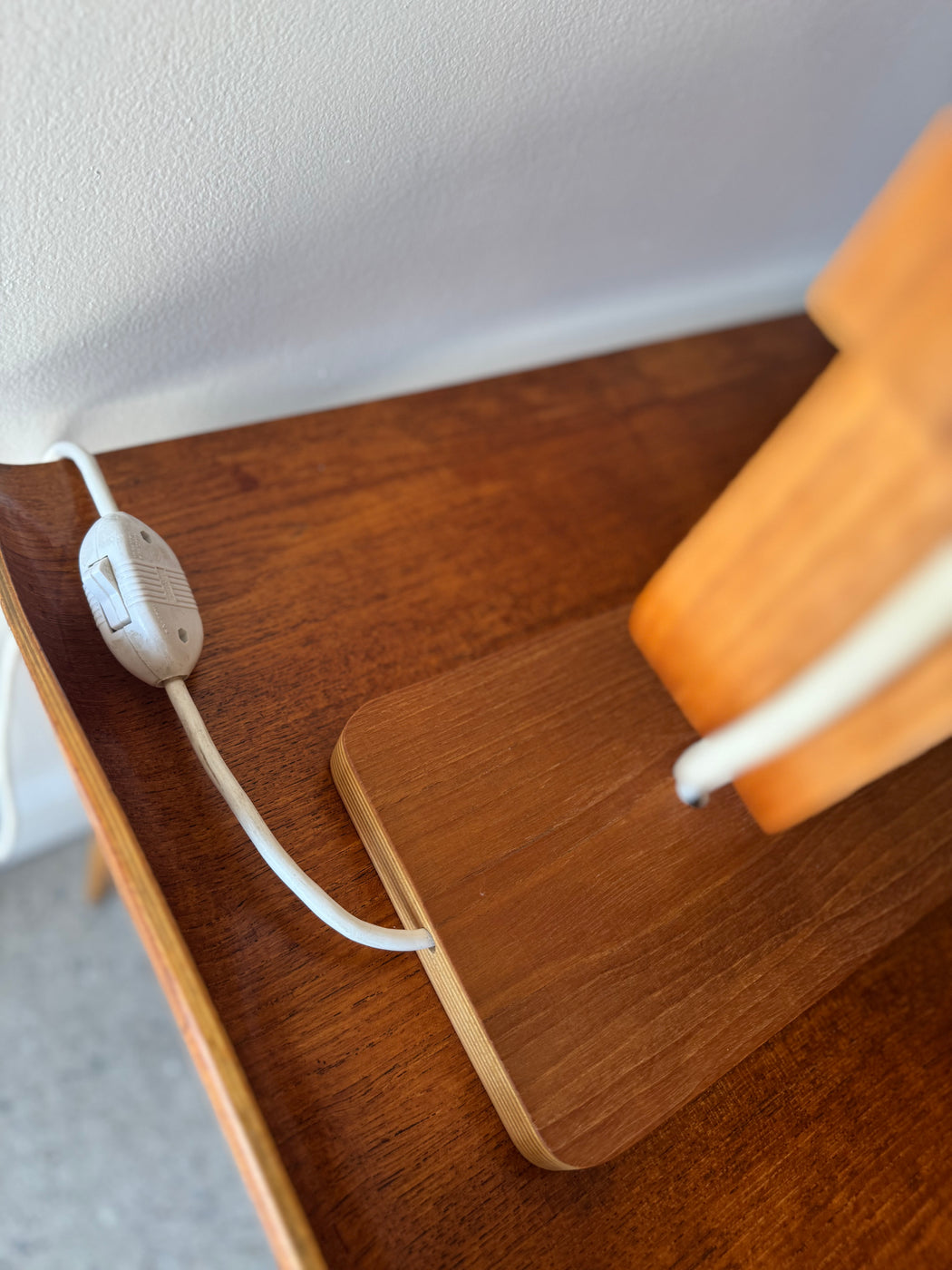 70s Bentwood Table Lamp