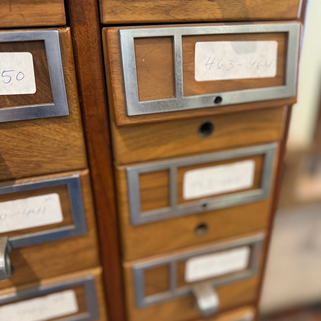 Walnut Card Catalogue Cabinet