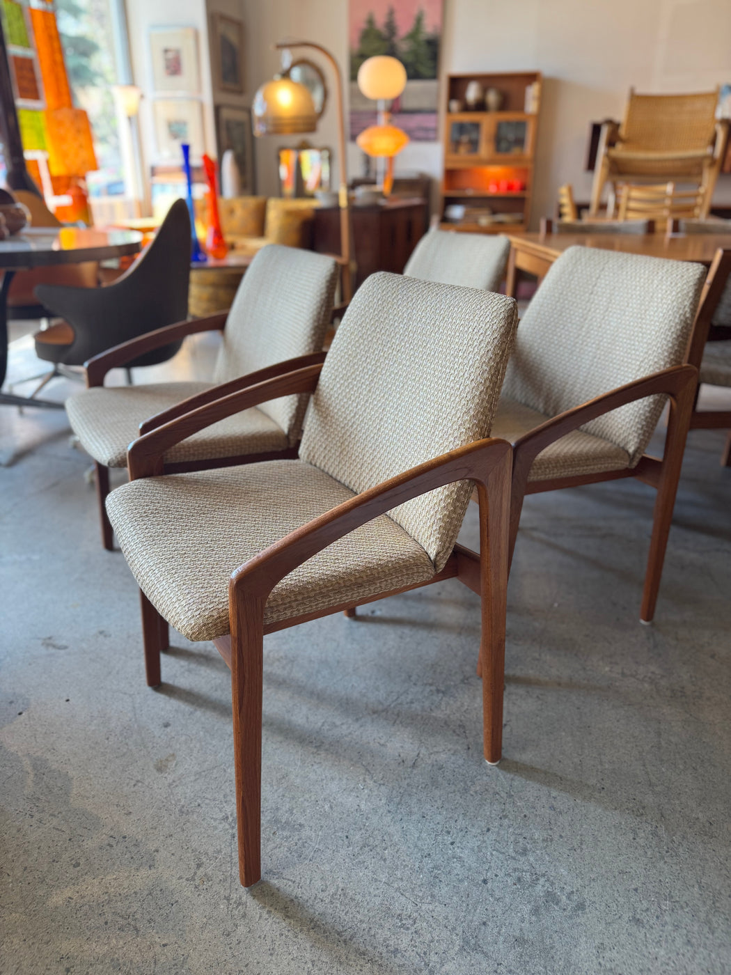 Set of 4 Teak Dining Chairs
