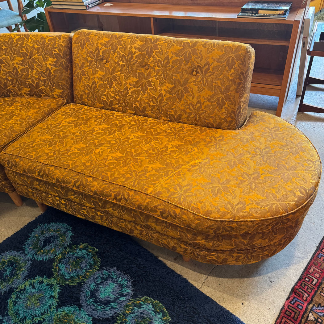 Golden Vintage Sectional Sofa
