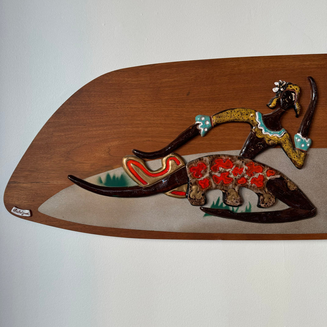 Maurice Chalvignac Ceramic + Wood Art