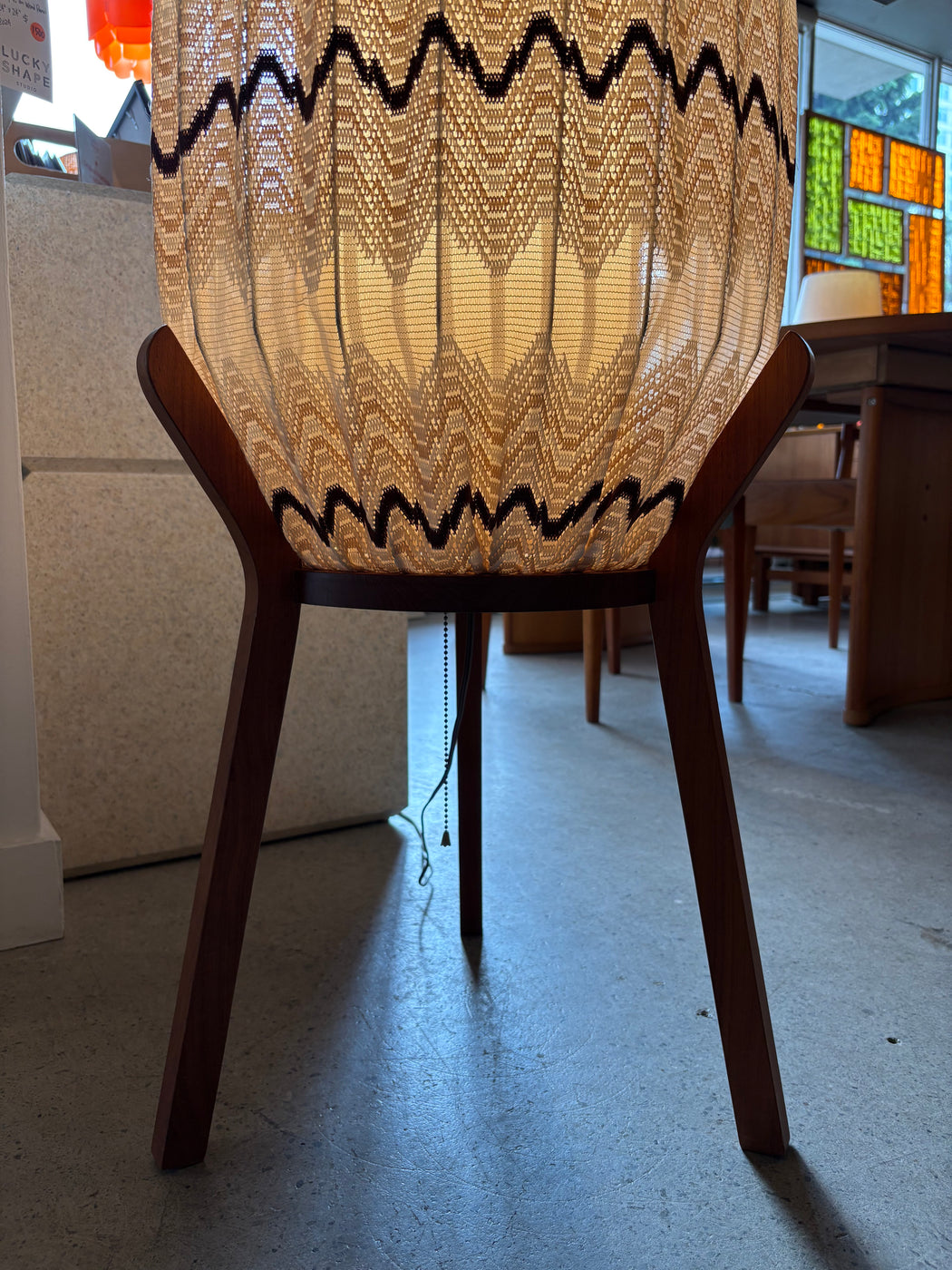 Teak Pod Floor Lamp