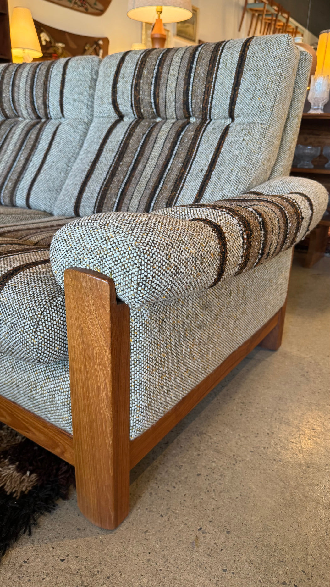 70s Teak Frame Sofa