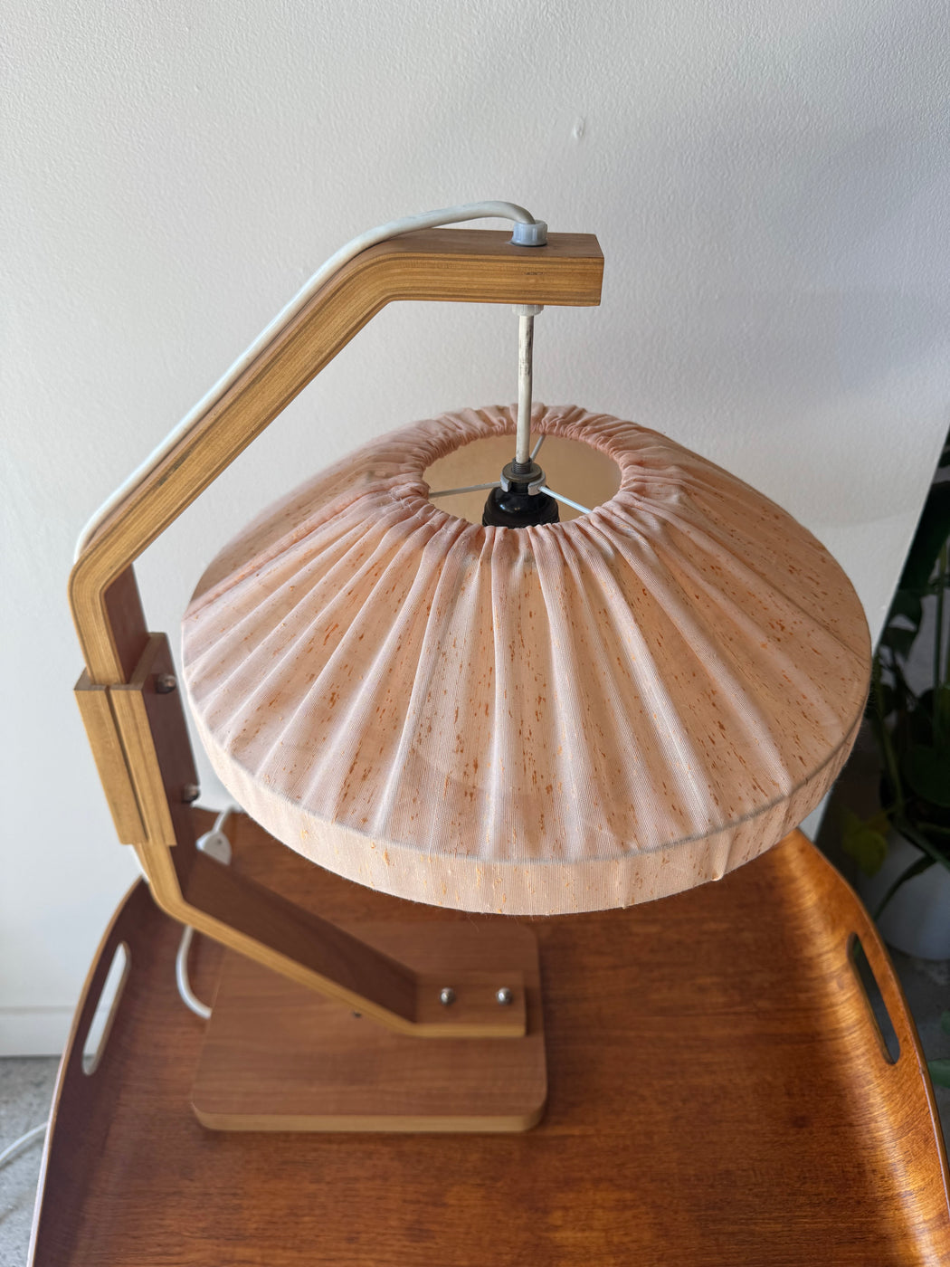 70s Bentwood Table Lamp