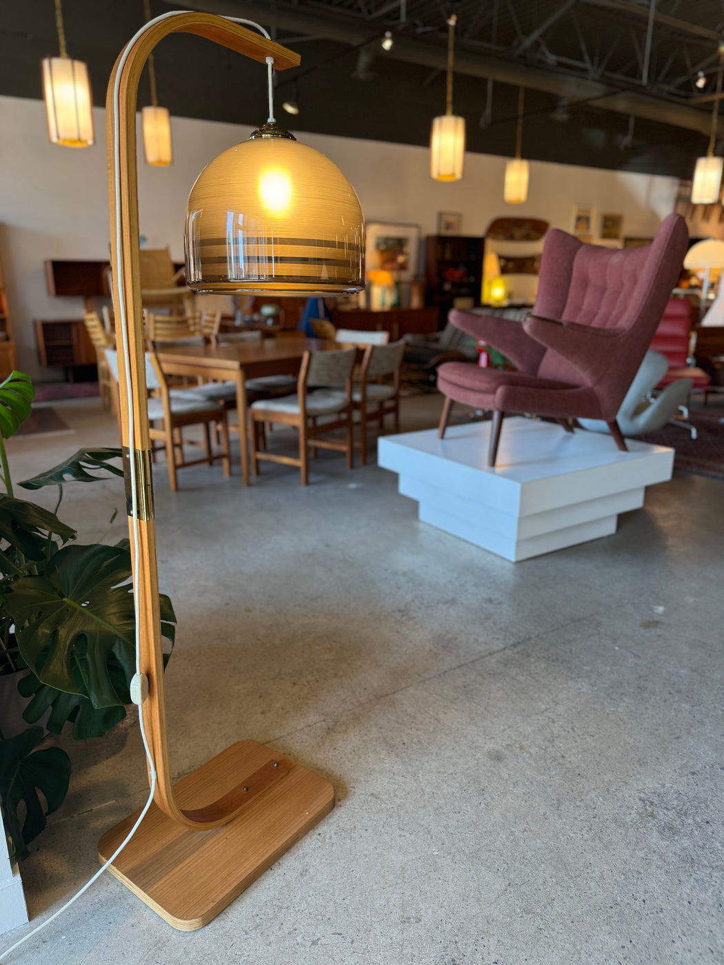 70s Bentwood Floor Lamp