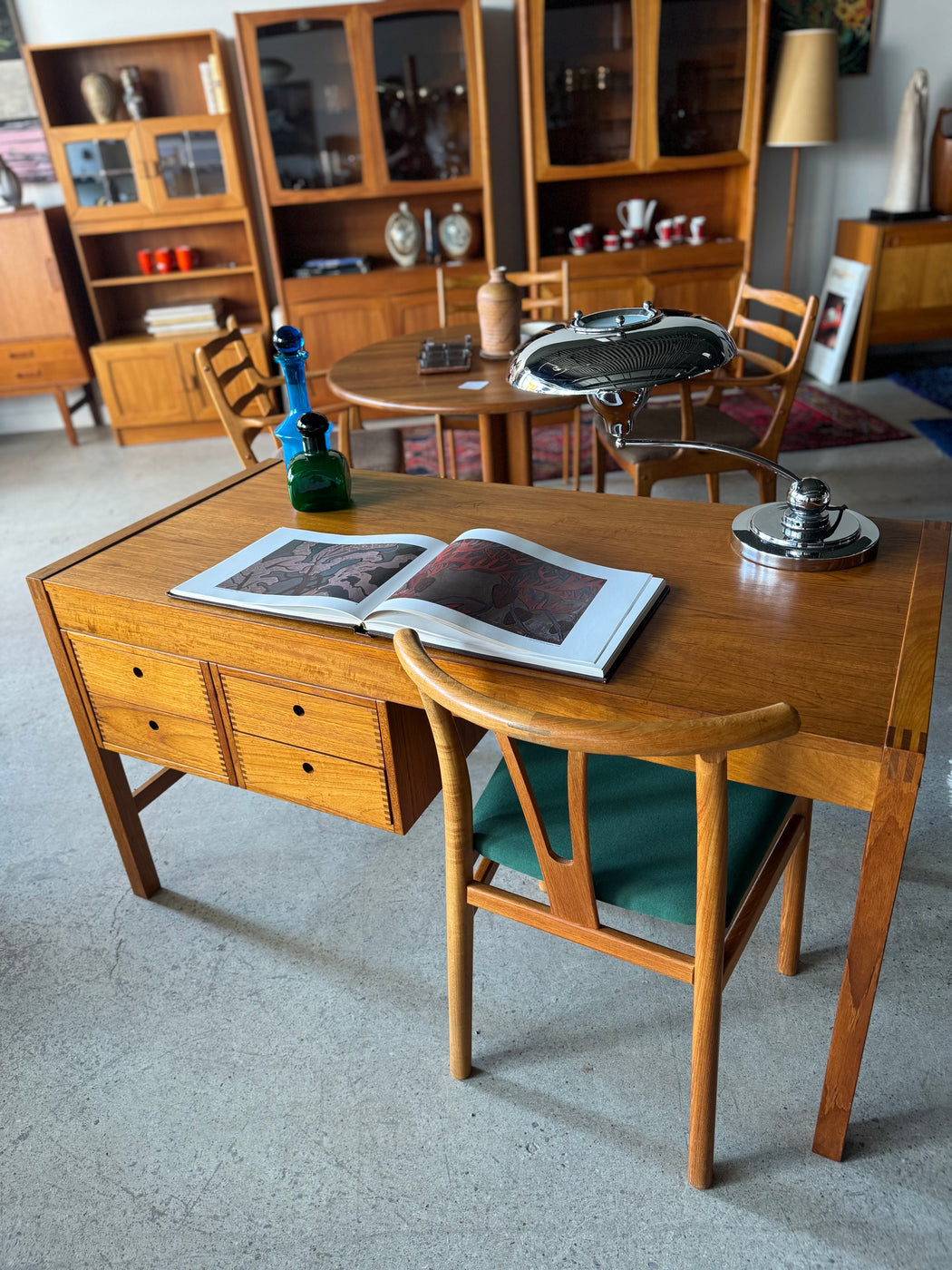 Danish Teak Desk by Vitre