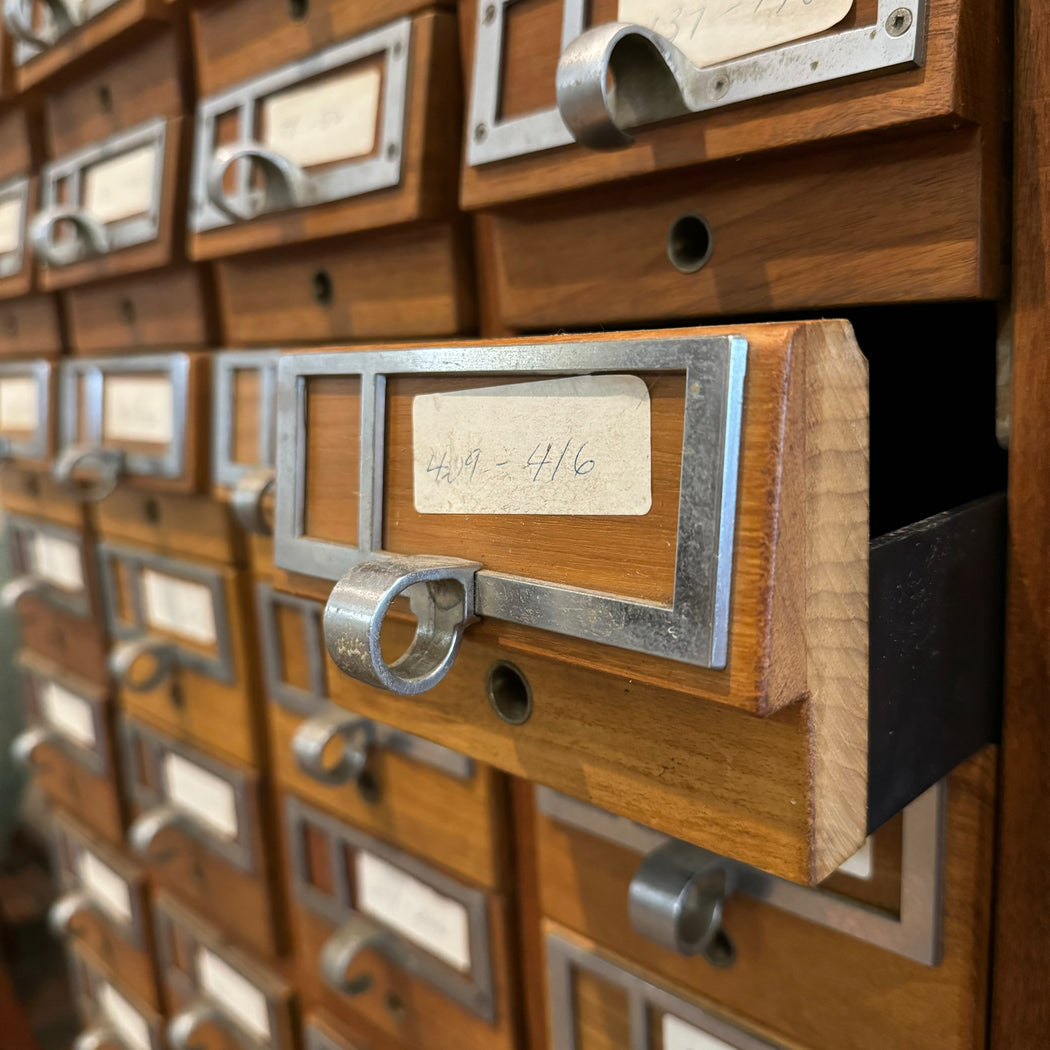 Walnut Card Catalogue Cabinet