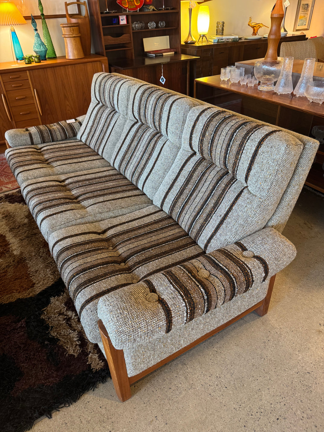 70s Teak Frame Sofa