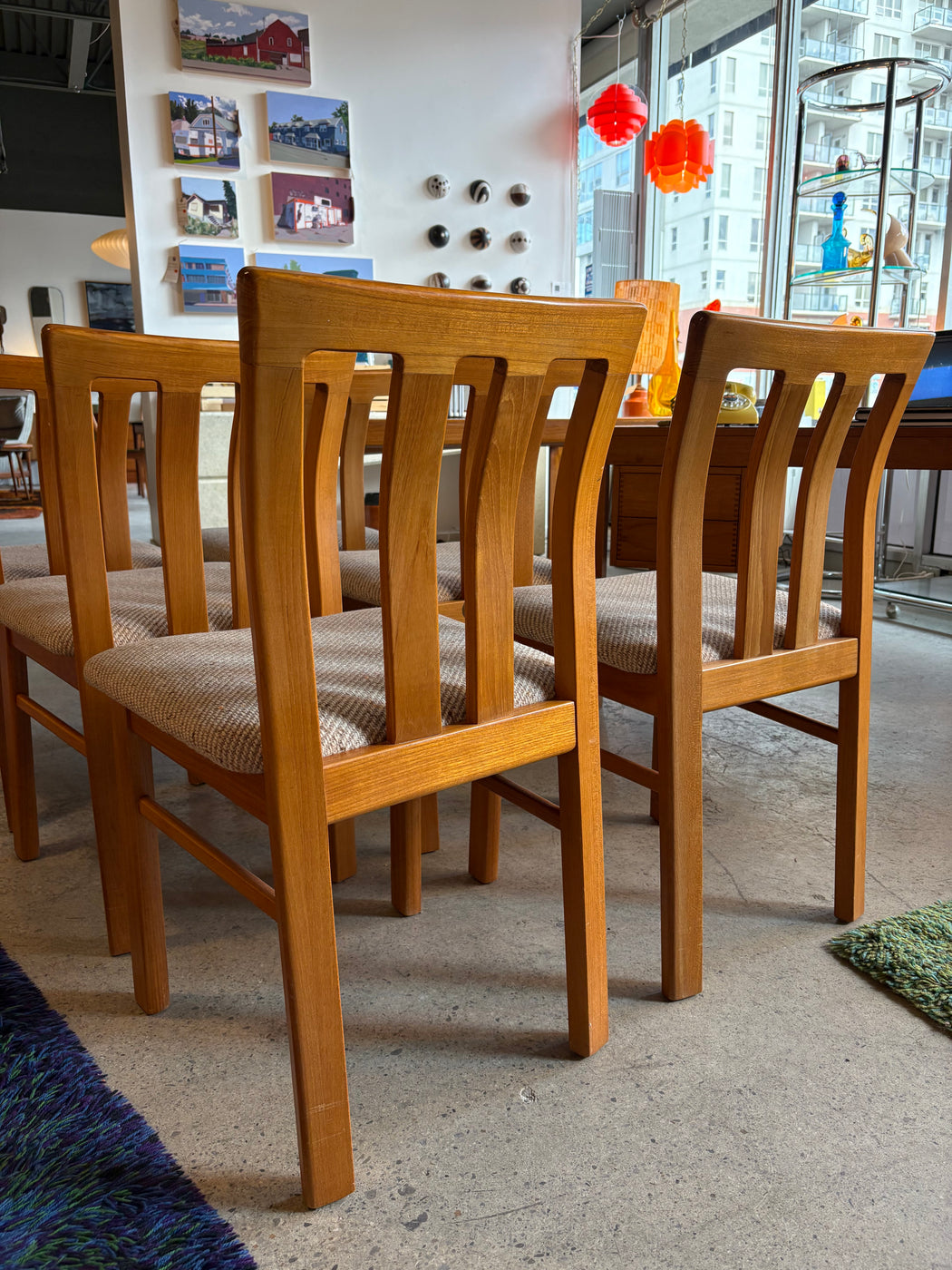 Set of 6 Teak RS Associates Dining Chairs