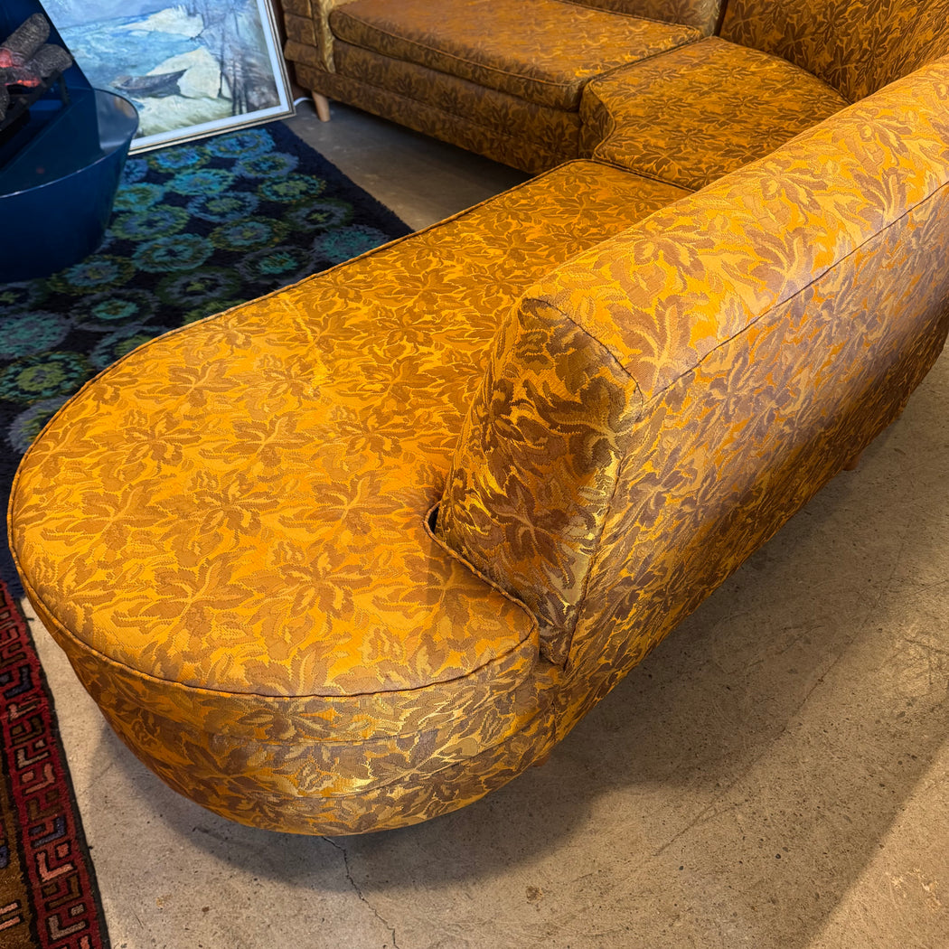 Golden Vintage Sectional Sofa