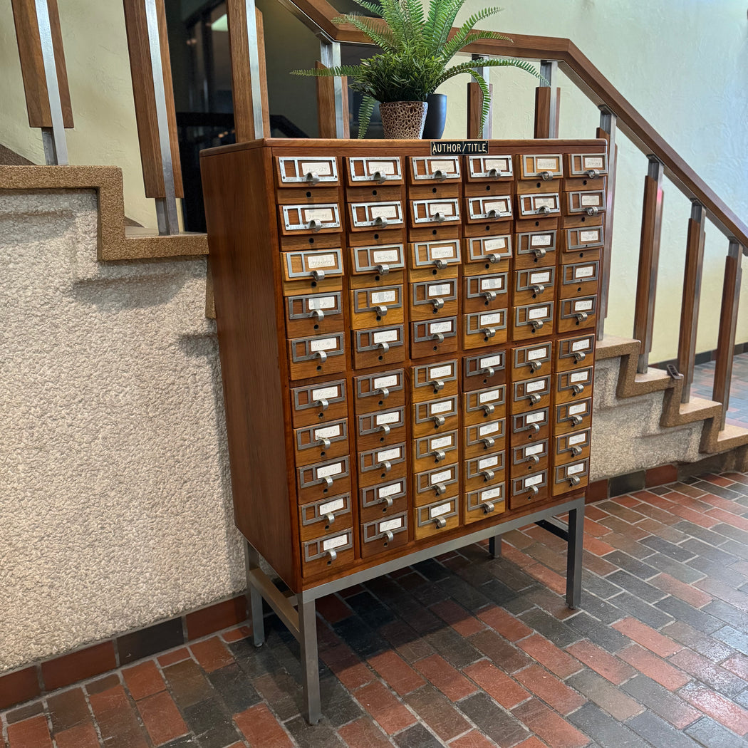 Walnut Card Catalogue Cabinet