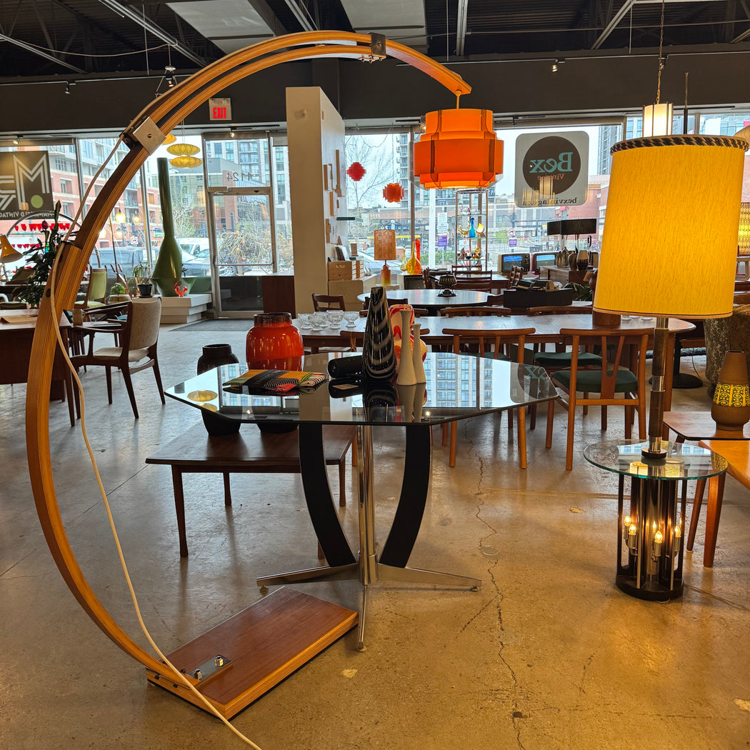 70s Bentwood Arc Lamp