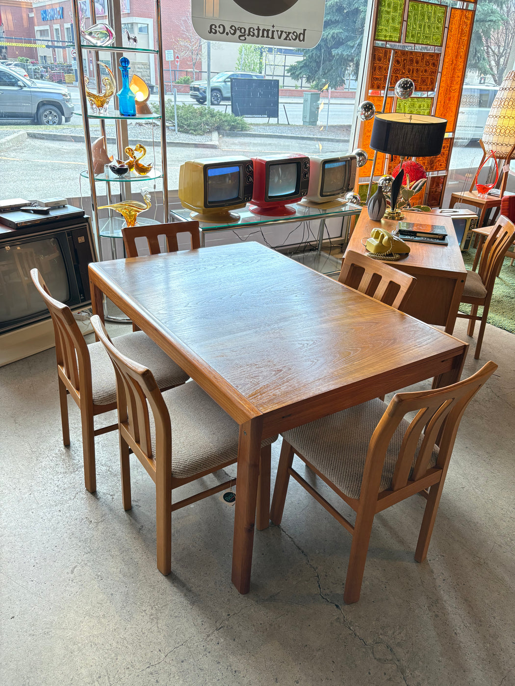 Set of 6 Teak RS Associates Dining Chairs