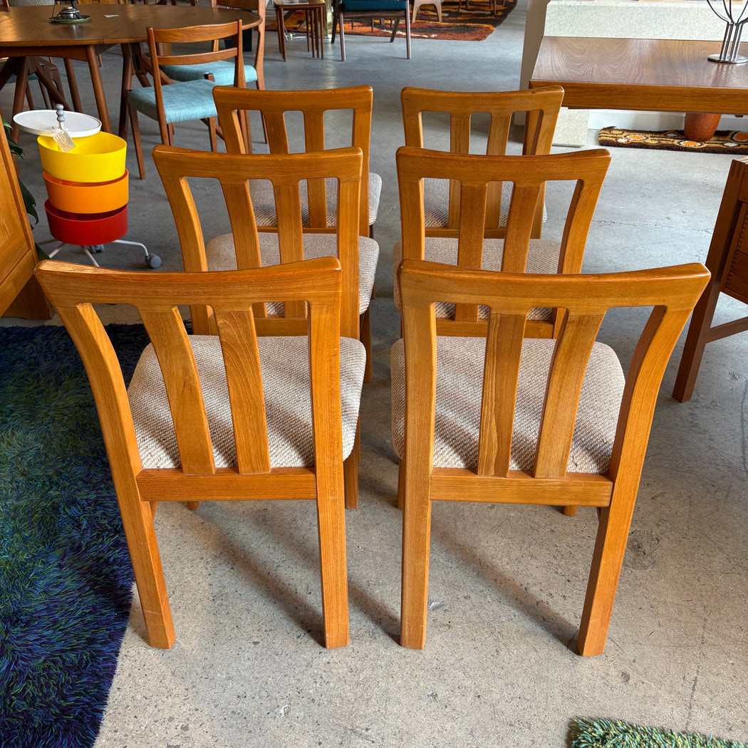 Set of 6 Teak RS Associates Dining Chairs