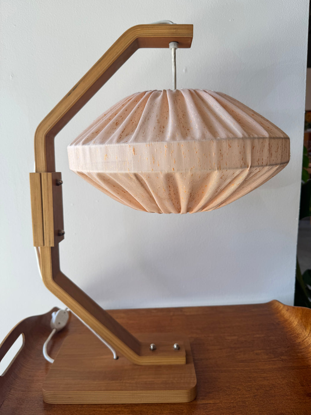 70s Bentwood Table Lamp