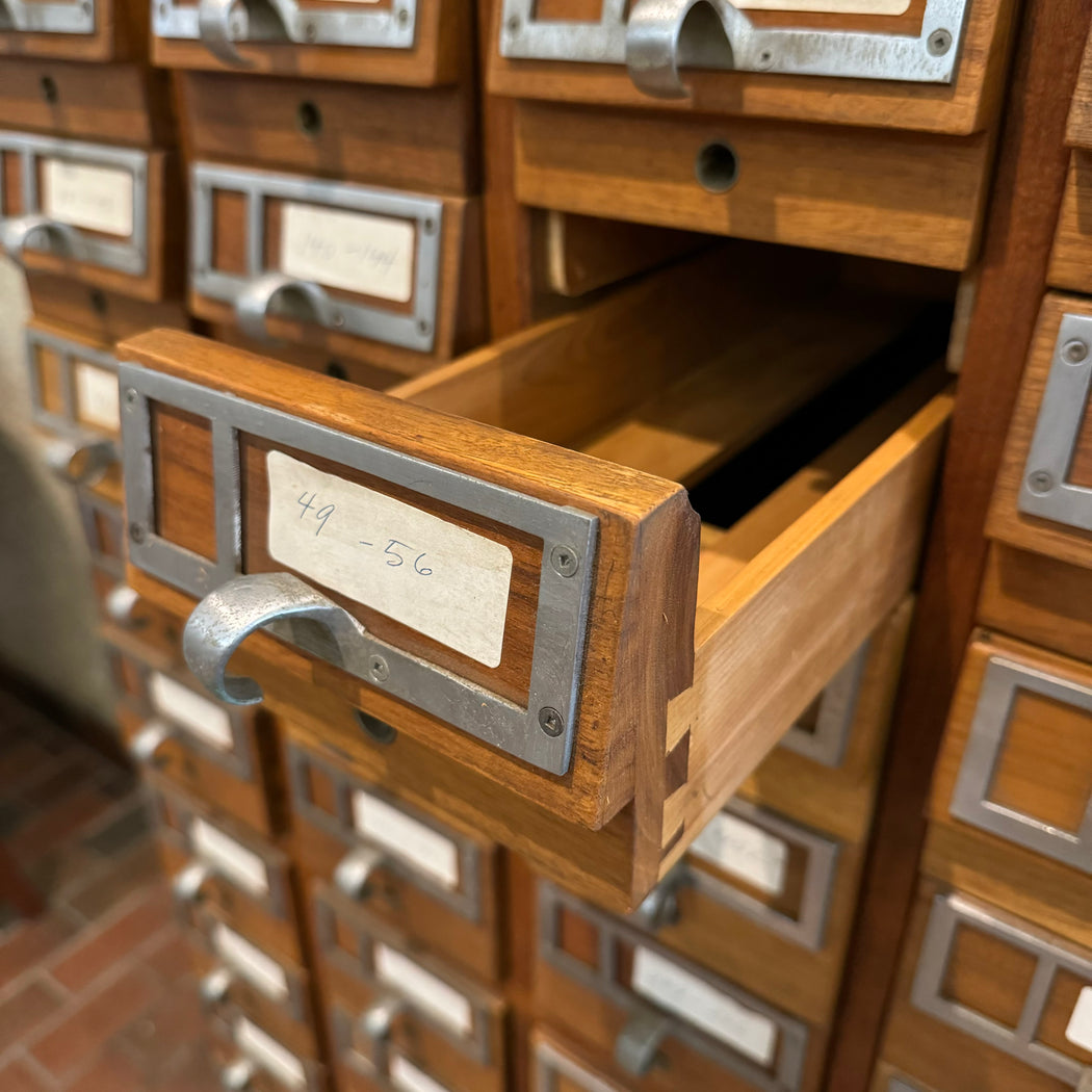 Walnut Card Catalogue Cabinet