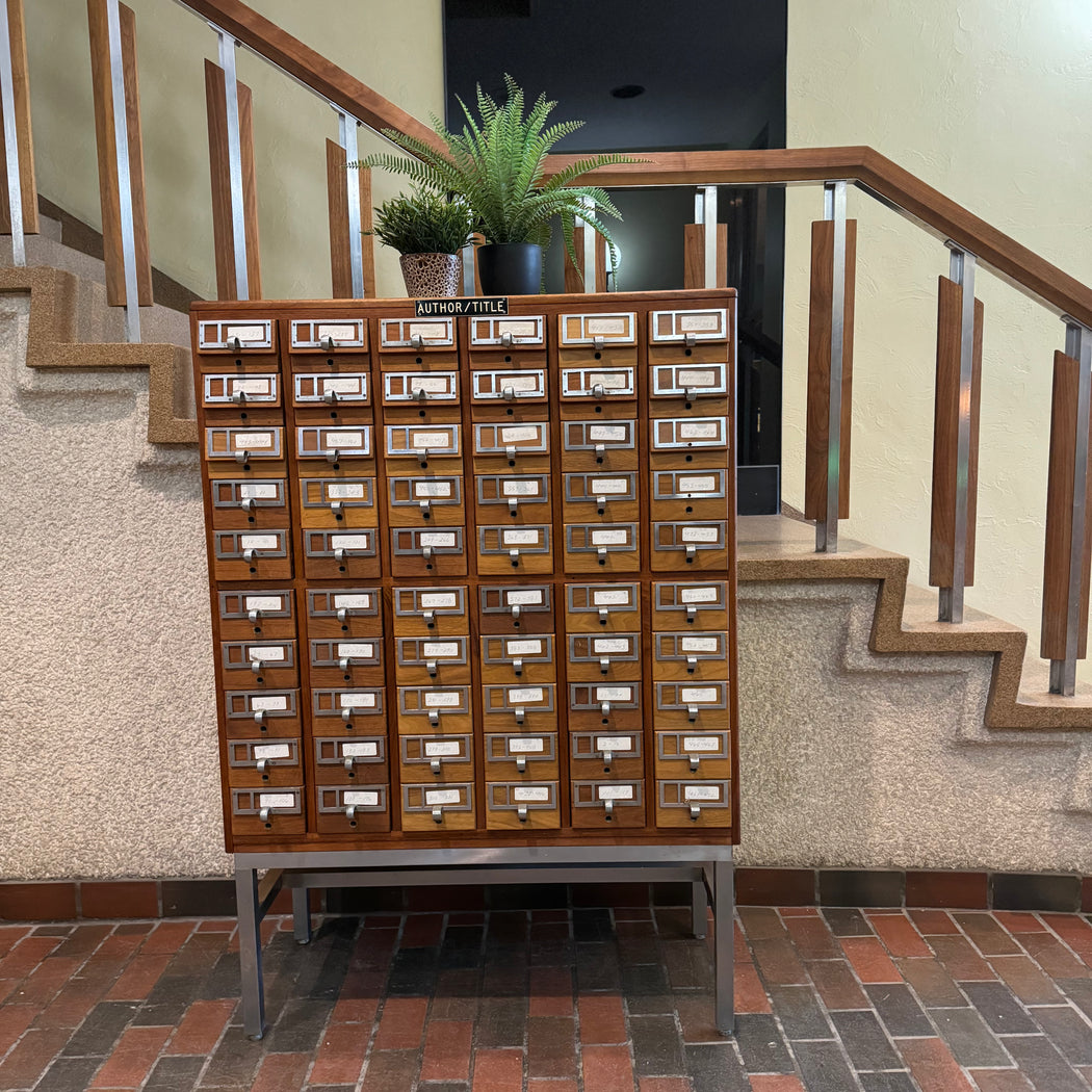 Walnut Card Catalogue Cabinet