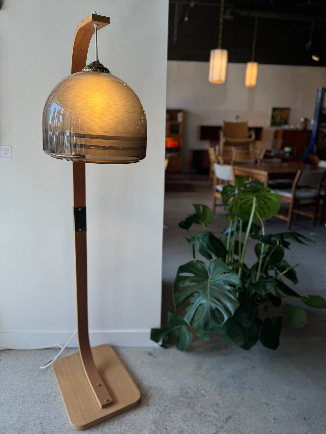 70s Bentwood Floor Lamp