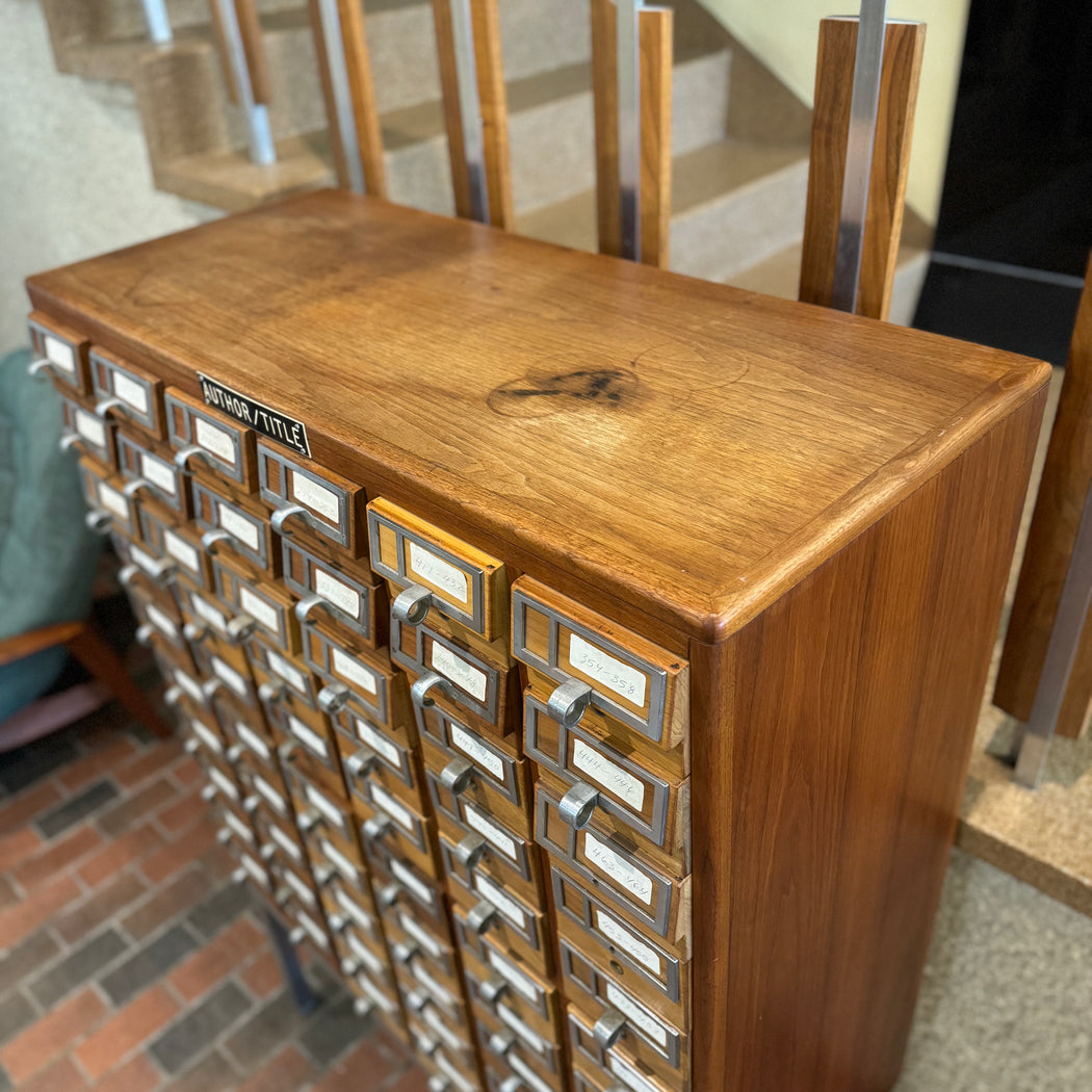 Walnut Card Catalogue Cabinet