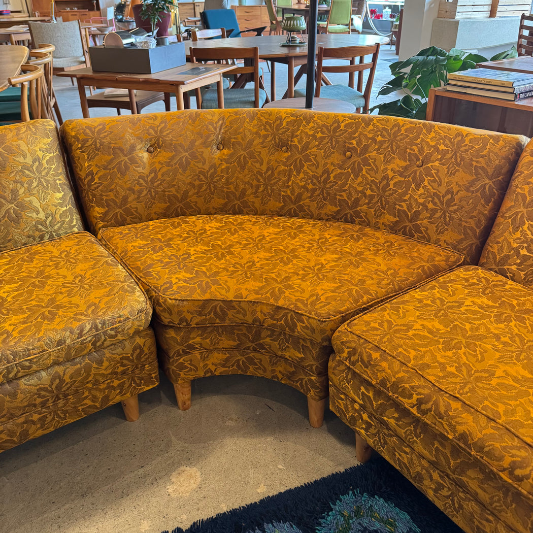 Golden Vintage Sectional Sofa