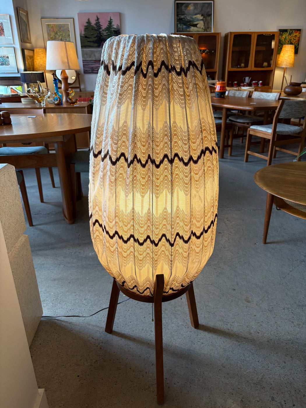 Teak Pod Floor Lamp