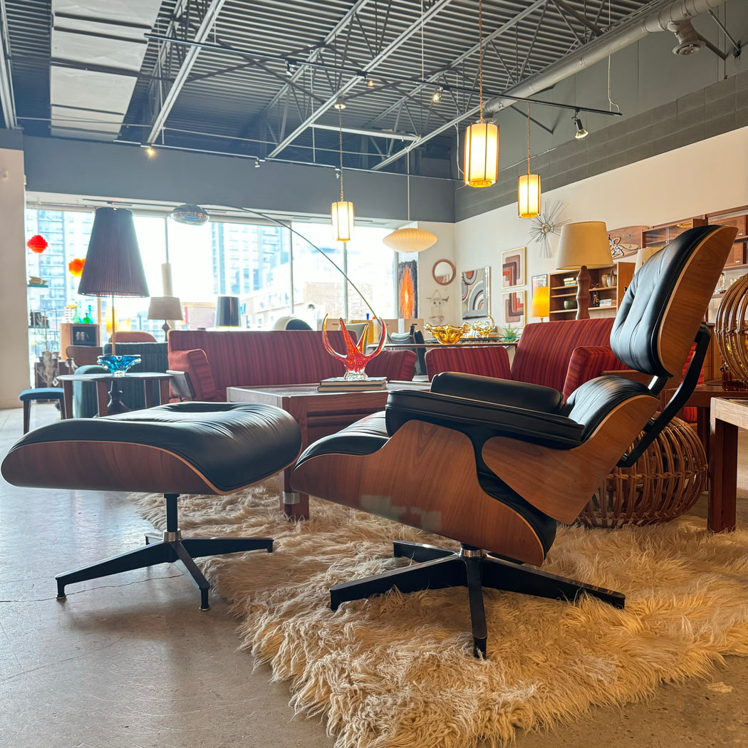 Authentic Eames Chair + Ottoman
