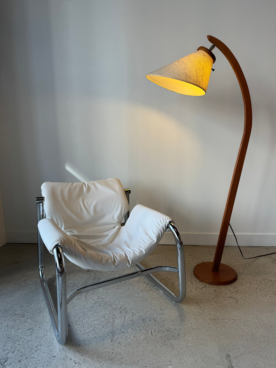 Teak Arch Floor Lamp