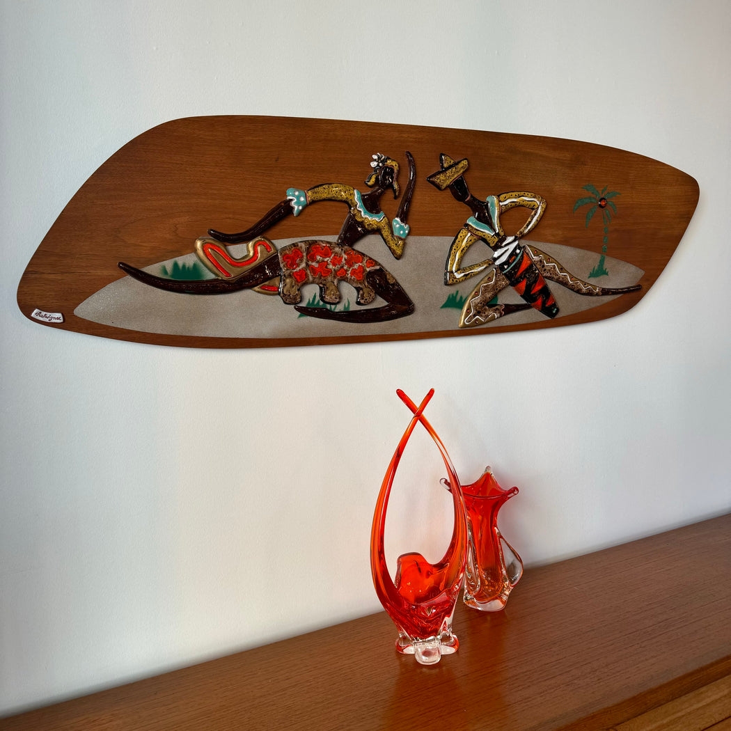 Maurice Chalvignac Ceramic + Wood Art