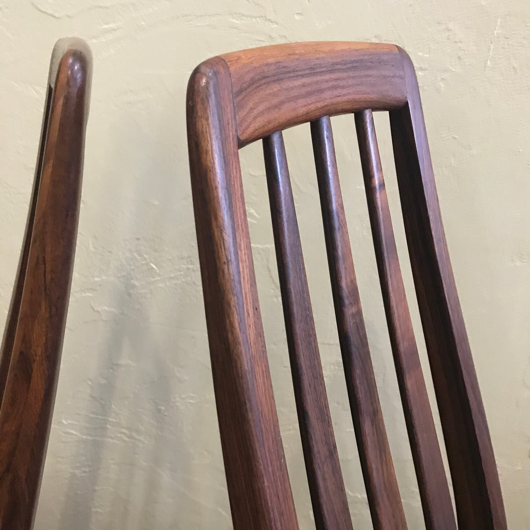 Set of Four Eva Rosewood Dining Chairs