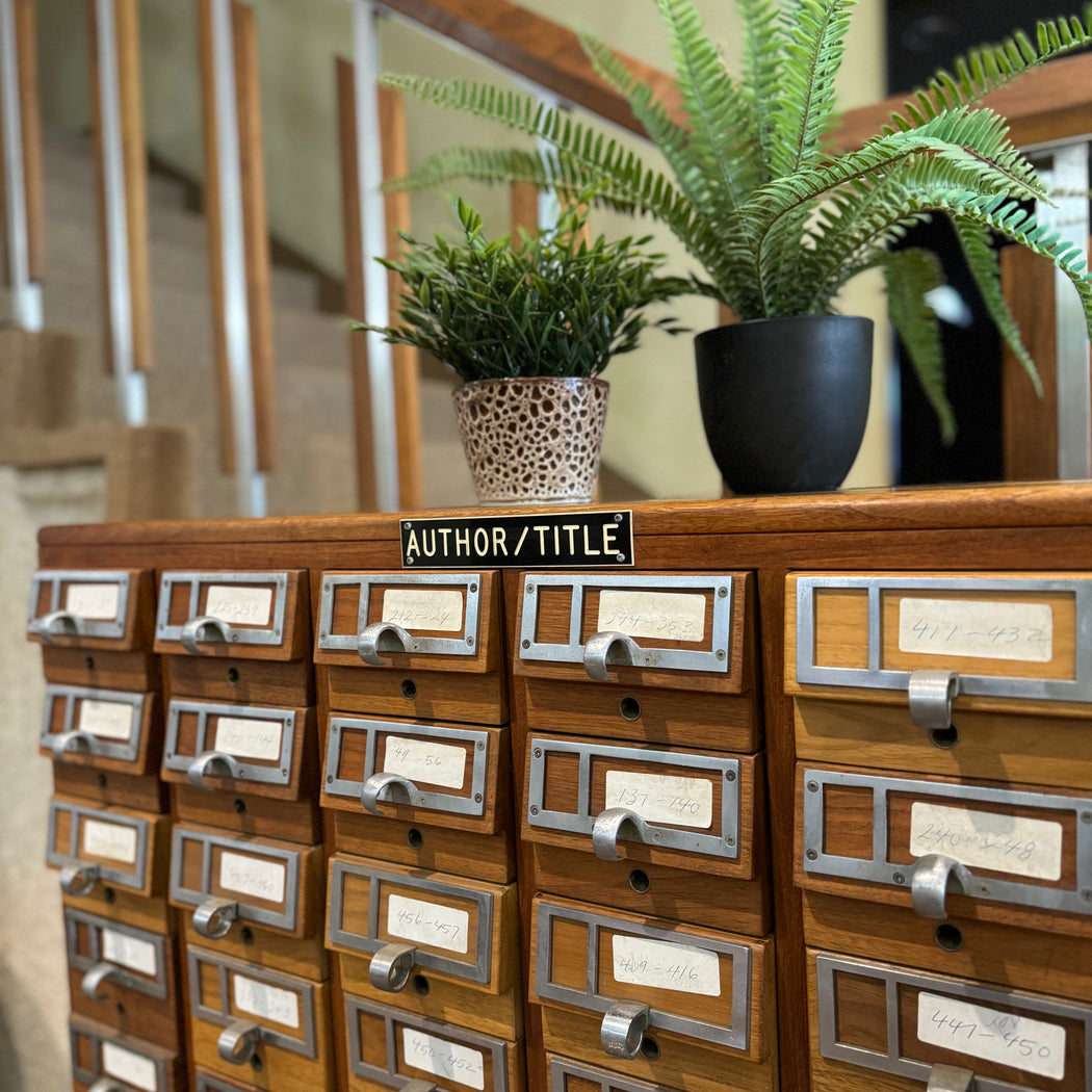 Walnut Card Catalogue Cabinet