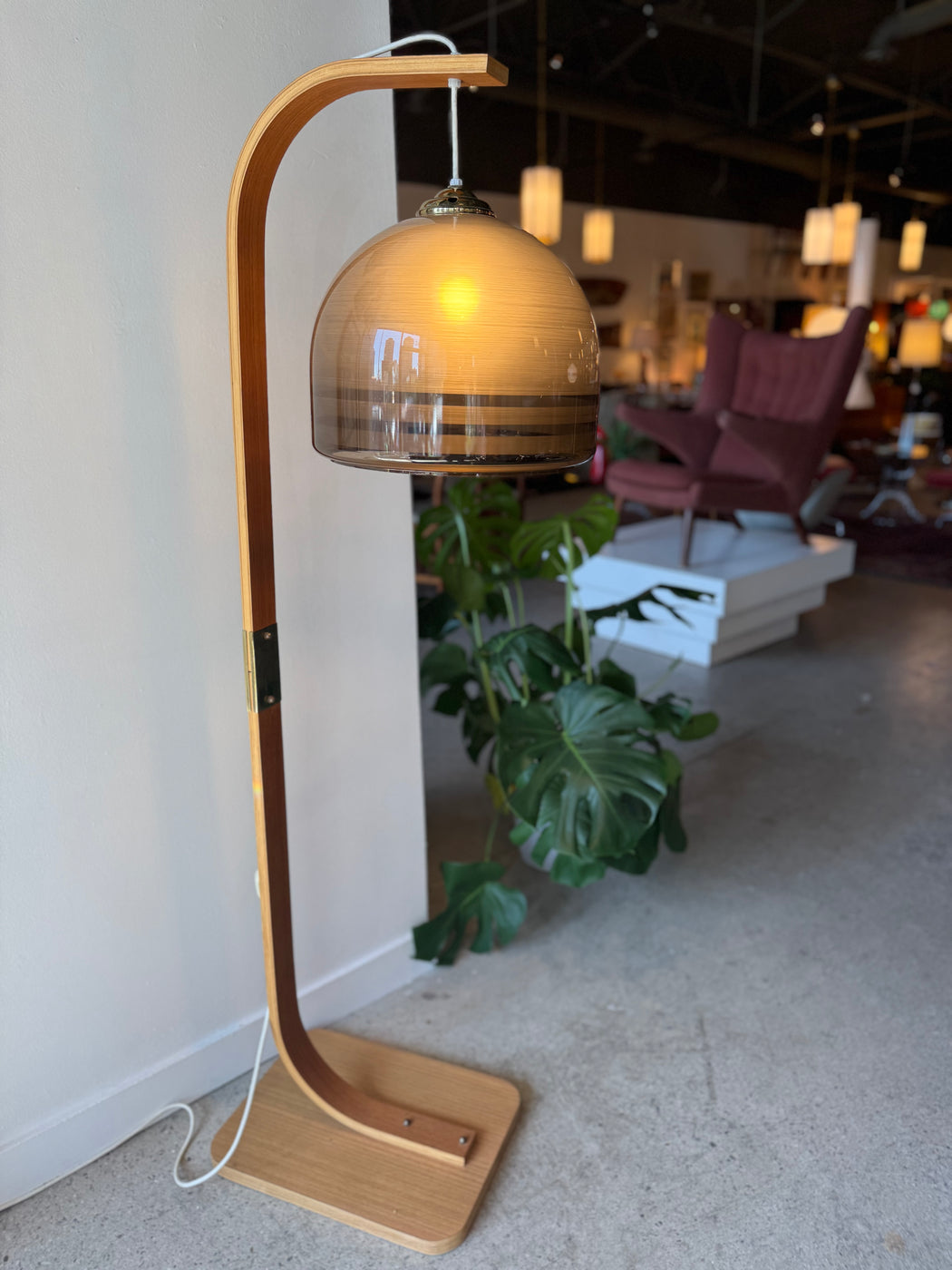 70s Bentwood Floor Lamp