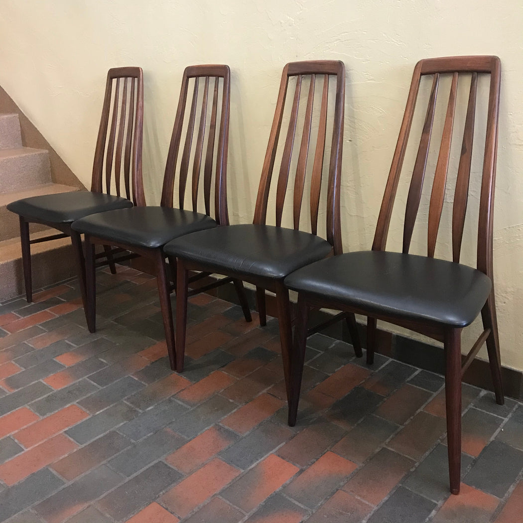 Set of Four Eva Rosewood Dining Chairs