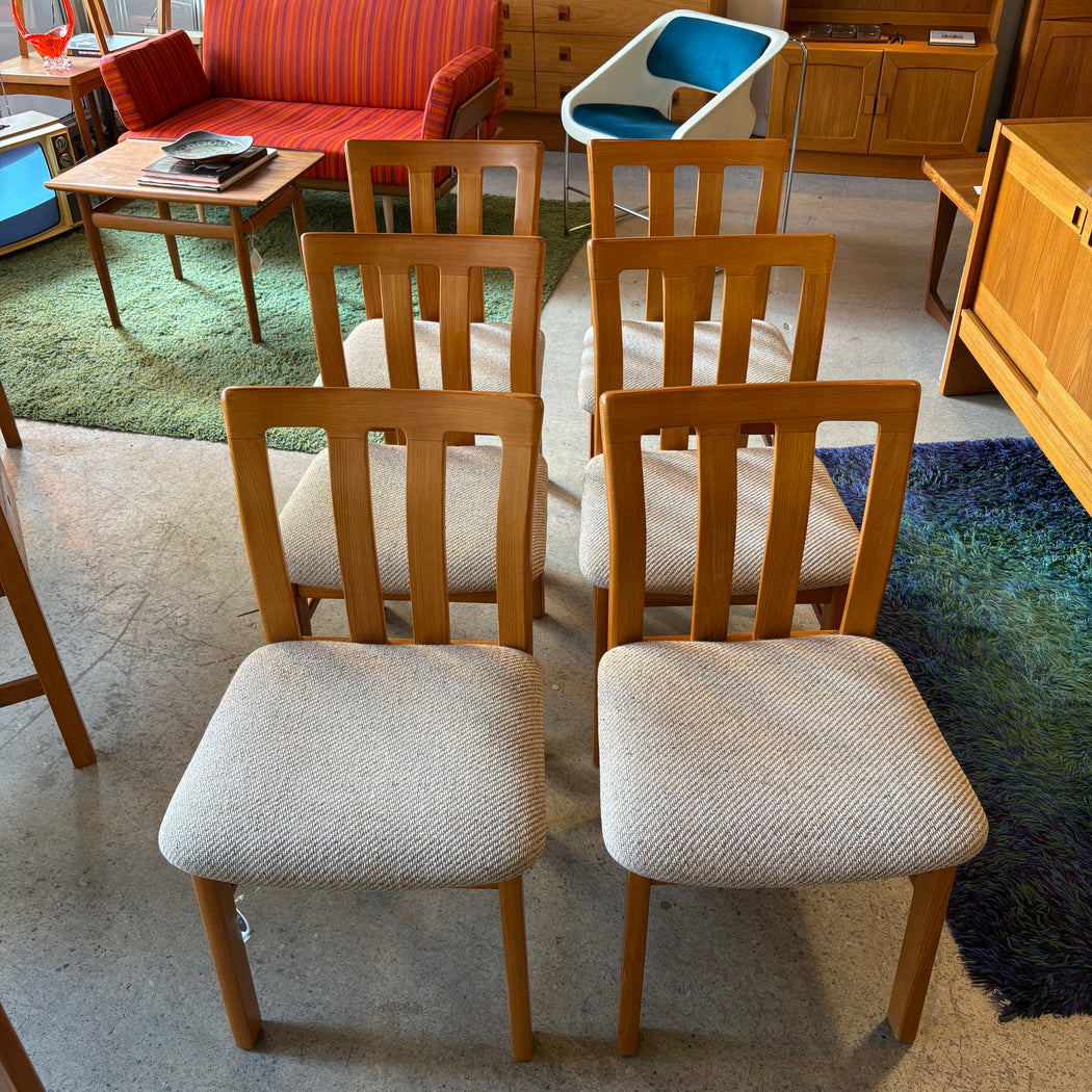 Set of 6 Teak RS Associates Dining Chairs