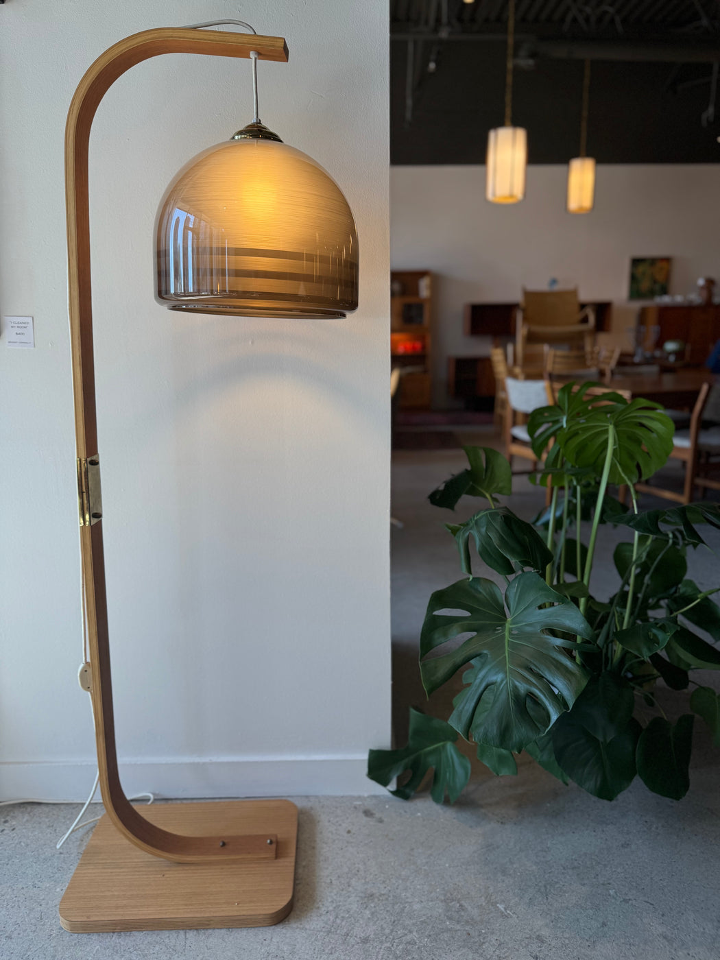 70s Bentwood Floor Lamp