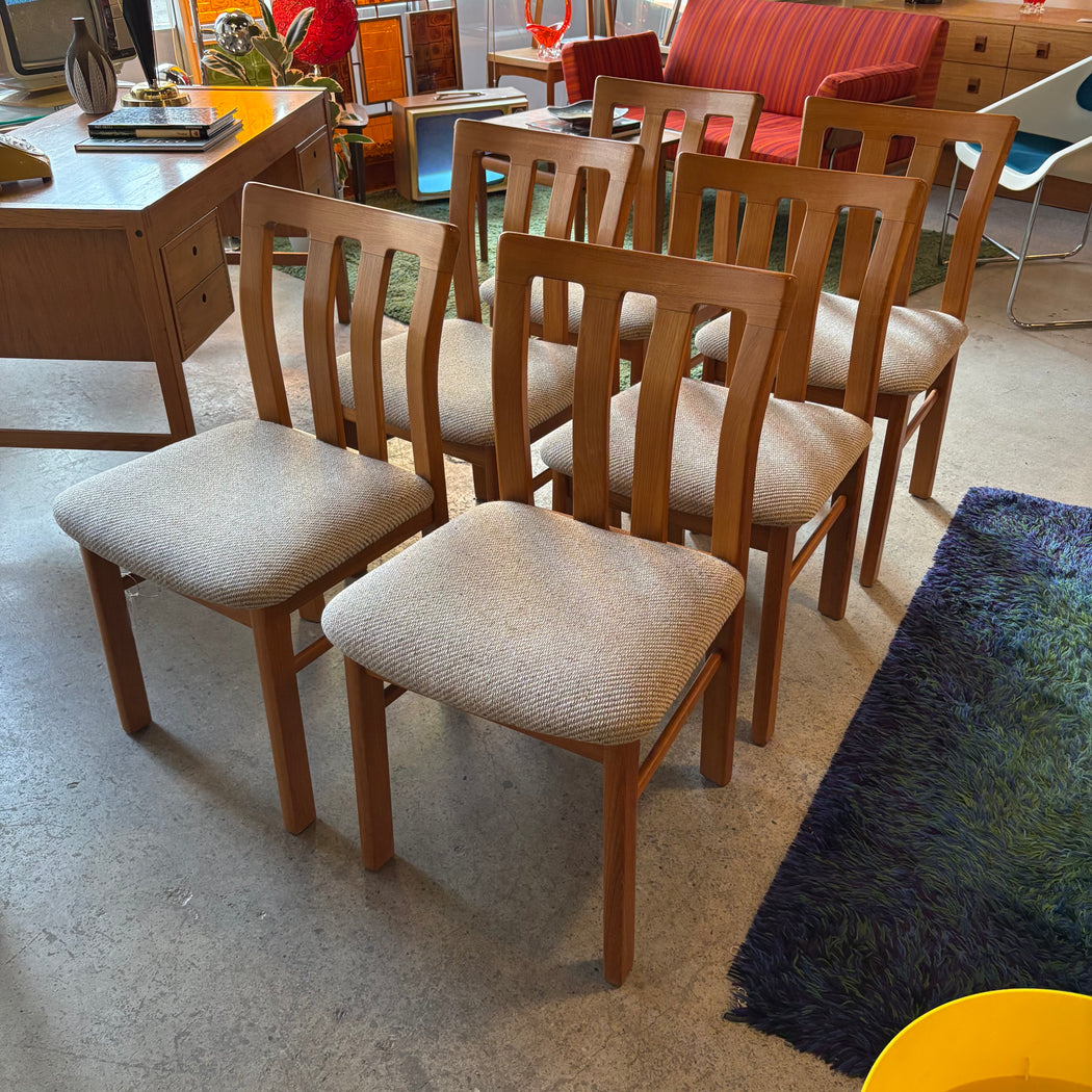Set of 6 Teak RS Associates Dining Chairs
