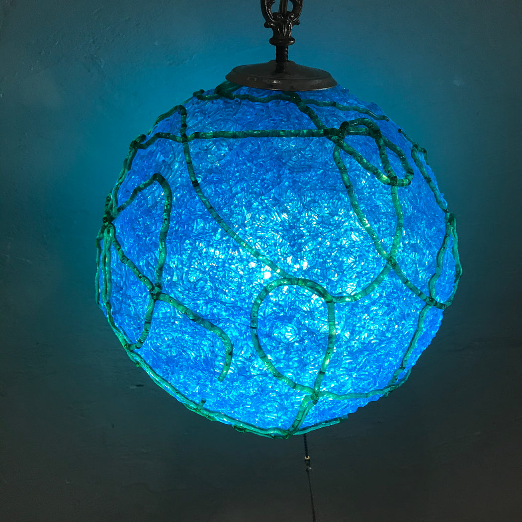 Blue Green Spaghetti Swag Lamp