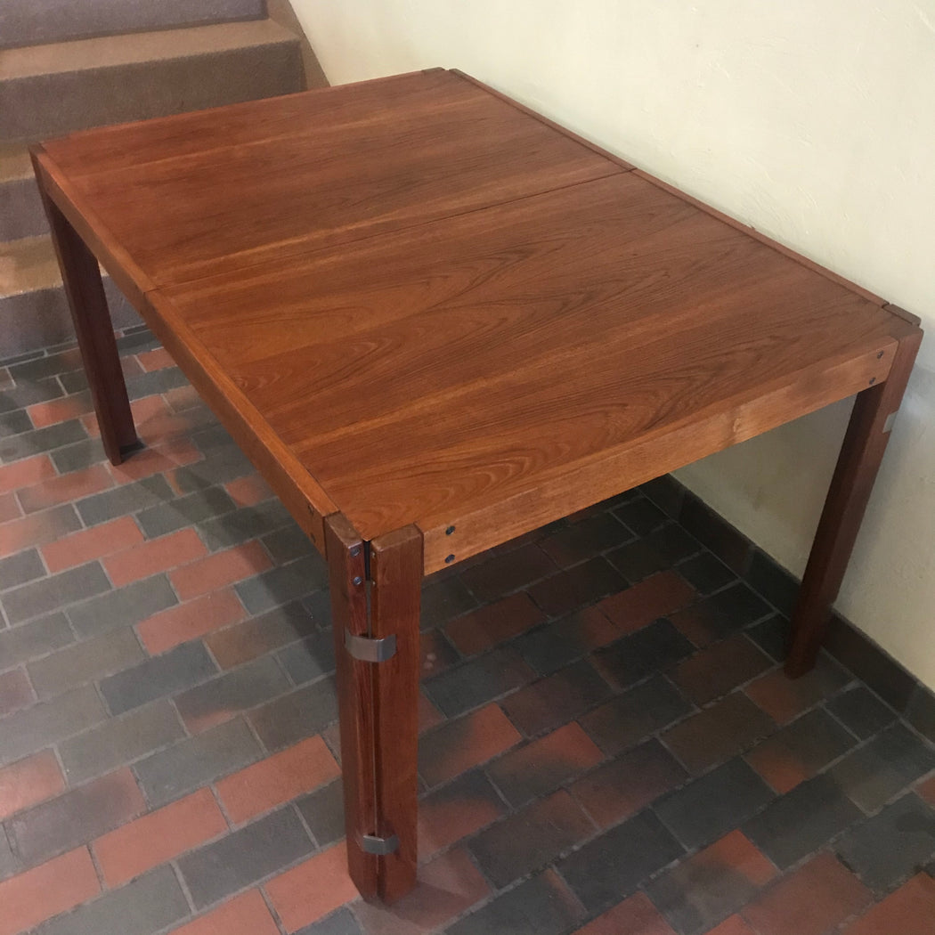 Rosewood + Chrome Dining Table