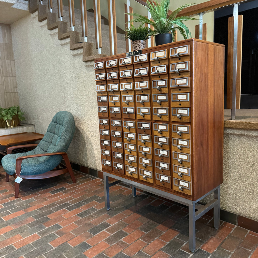 Walnut Card Catalogue Cabinet