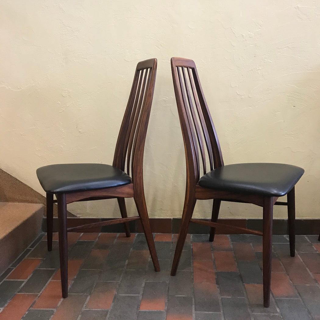 Set of Four Eva Rosewood Dining Chairs