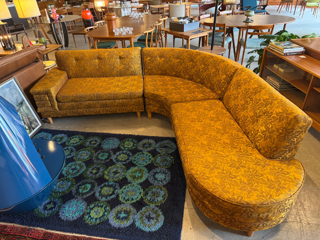 Golden Vintage Sectional Sofa