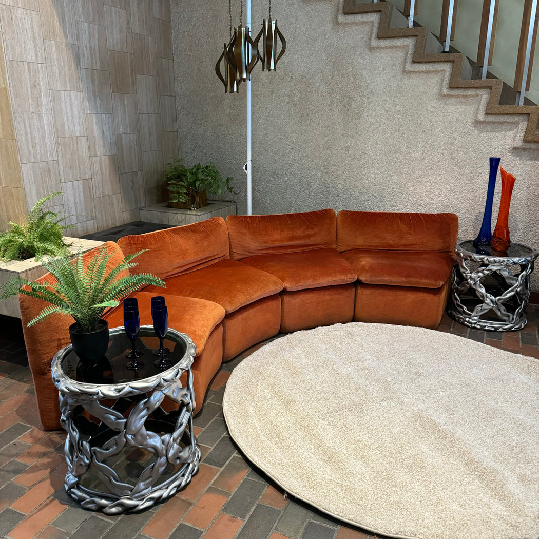 SOLD • 1970s Velvet Sectional