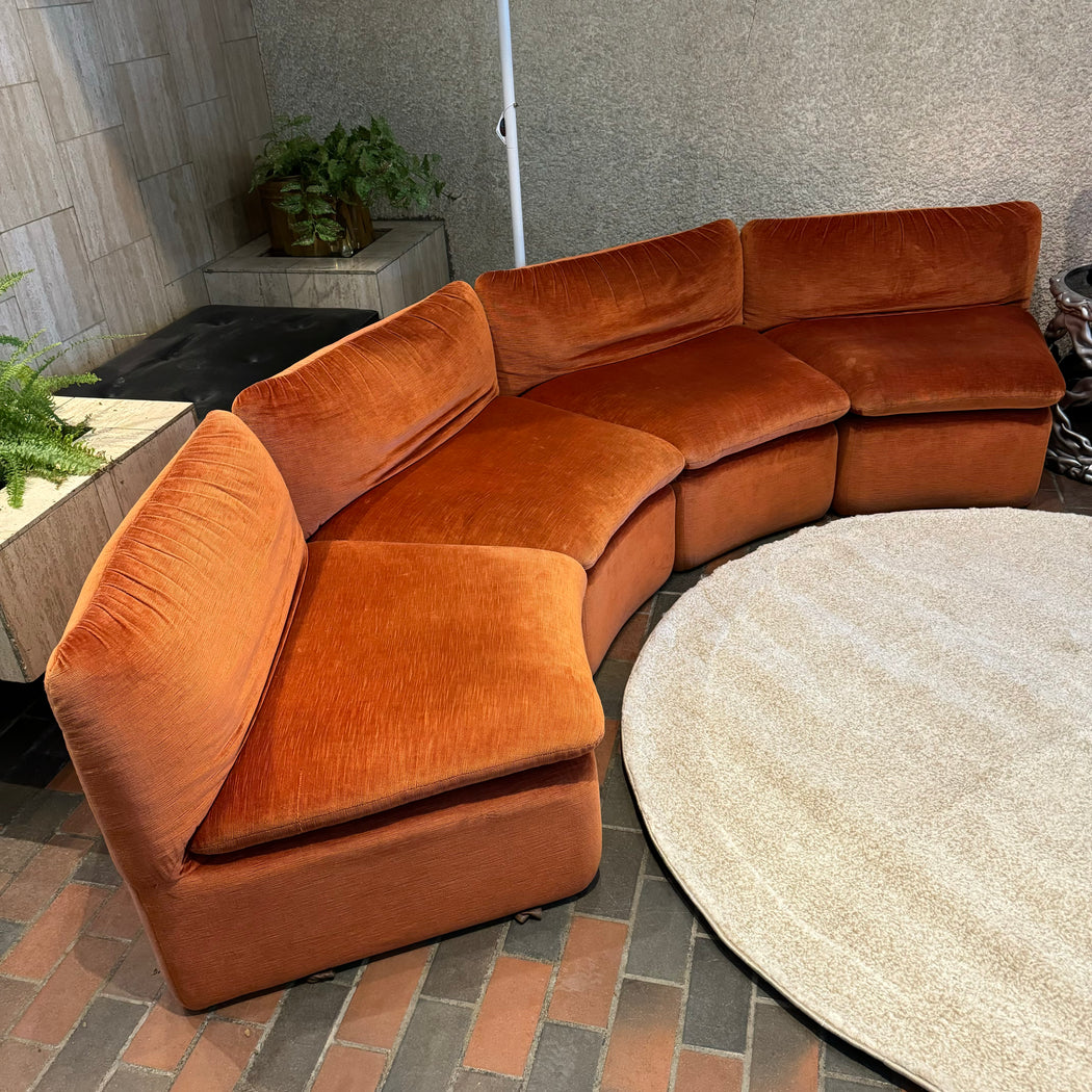 SOLD • 1970s Velvet Sectional