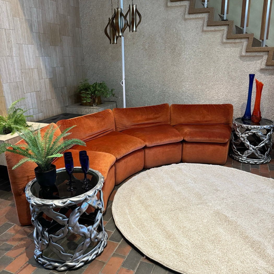 SOLD • 1970s Velvet Sectional