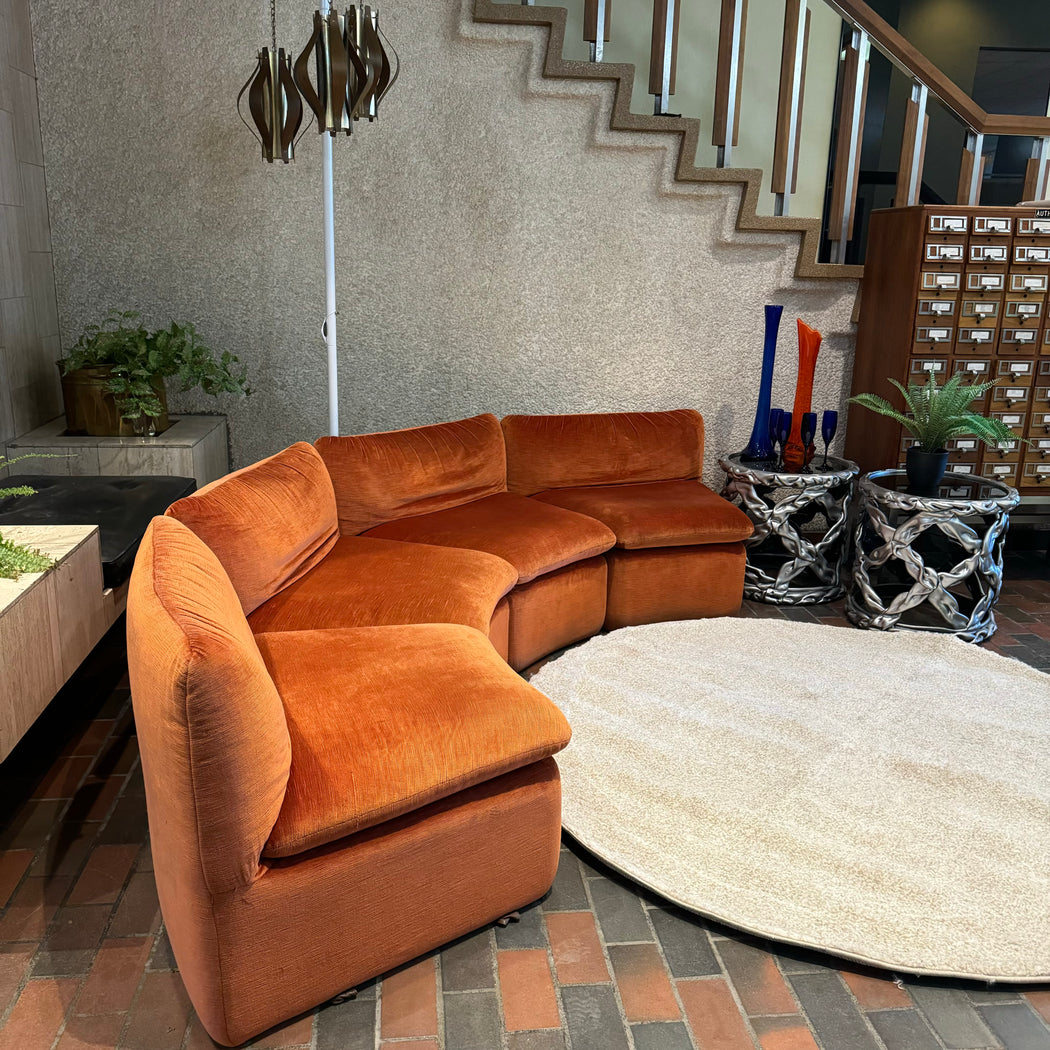 SOLD • 1970s Velvet Sectional