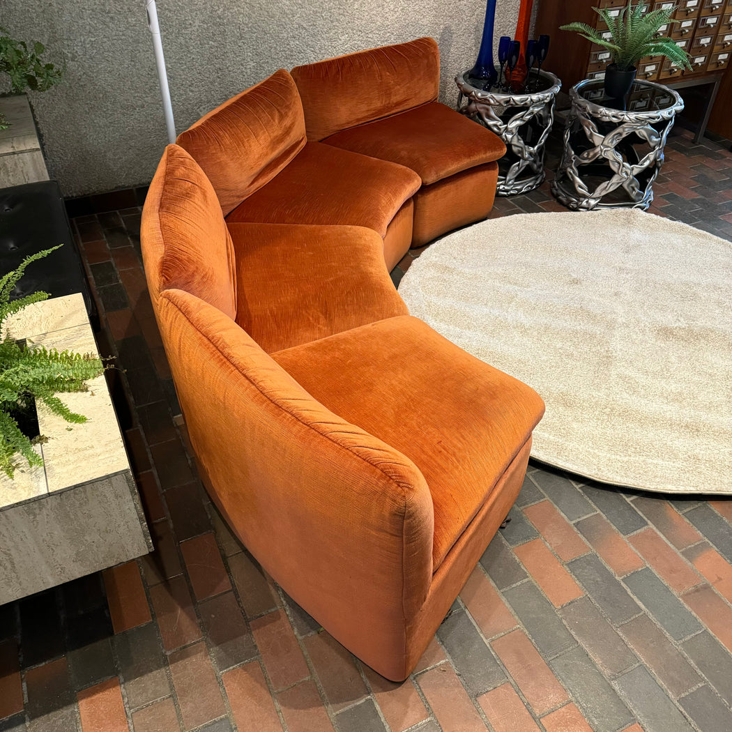 SOLD • 1970s Velvet Sectional
