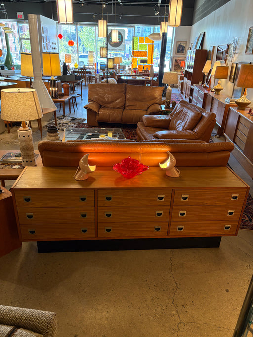 SALE • 70s Wood + Chrome Dresser