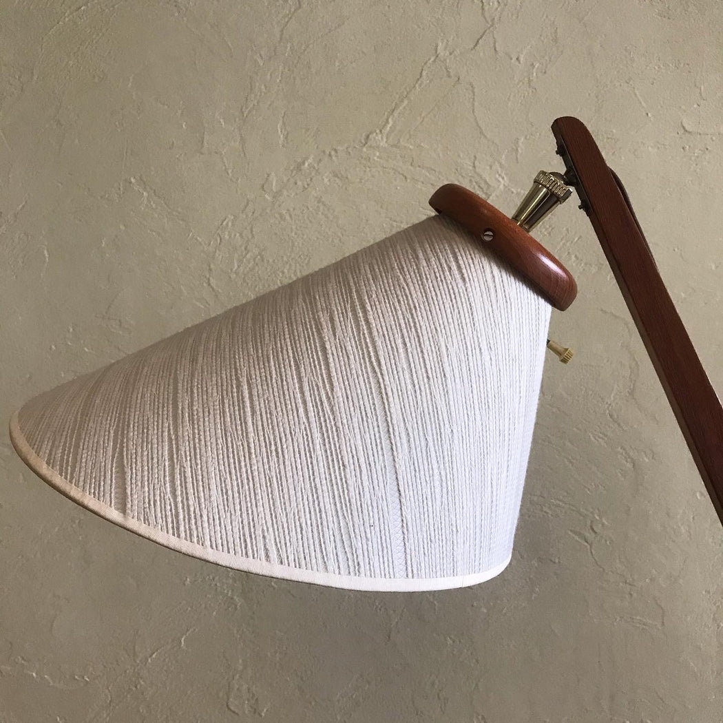 Midcentury Teak Boomerang Floor Lamp