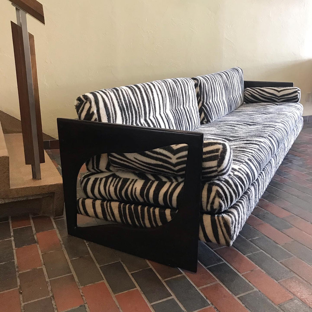 SALE • Vintage Zebra Couch + Chair