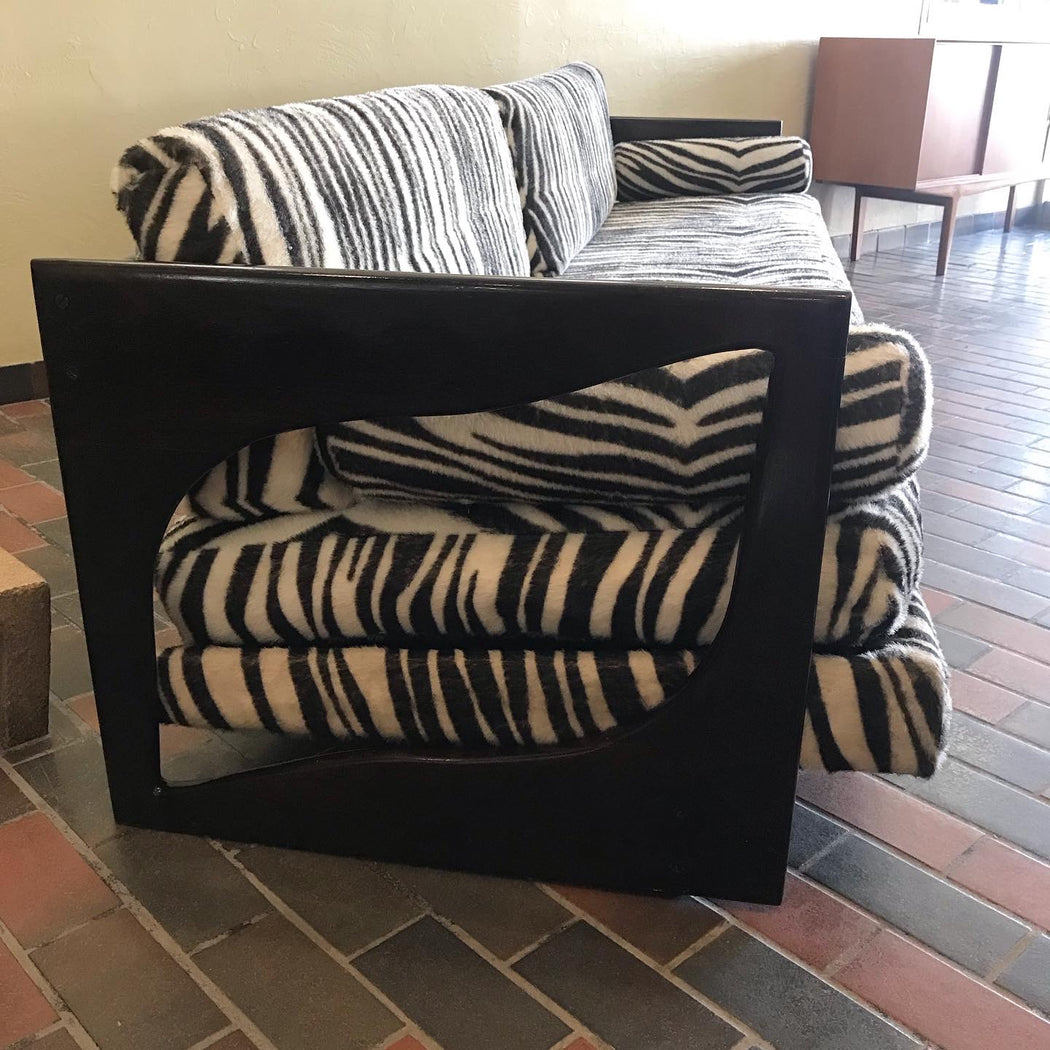 SALE • Vintage Zebra Couch + Chair