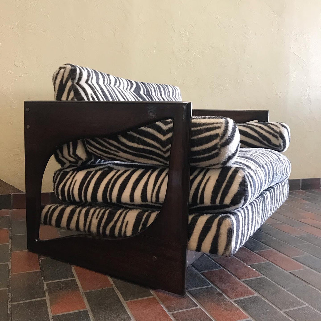 SALE • Vintage Zebra Couch + Chair